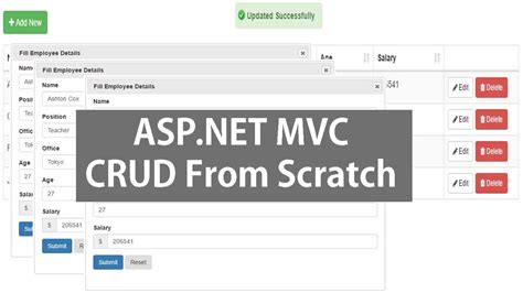Asp Net MVC CRUD Operations Using Datatable YouTube