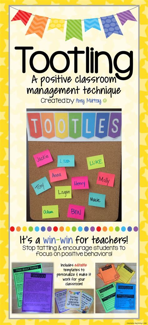 Tootling A Classroom Management Tool To End Tattling Find It Here W Classroom