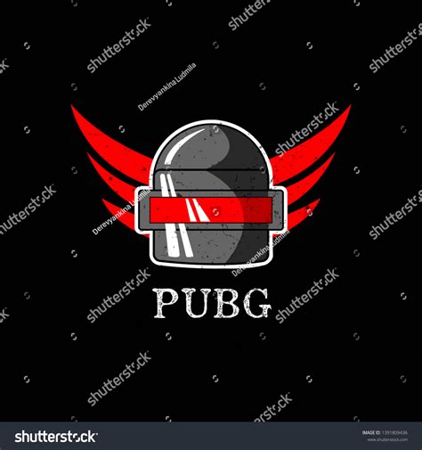 Pubg Playerunknowns Battlegrounds Game Vector Helmet Stock Vector
