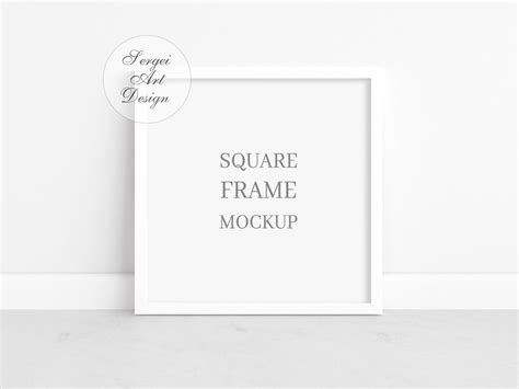 Square Frame Mockup Sign Mockup Wall Art Mockup White Frame Etsy