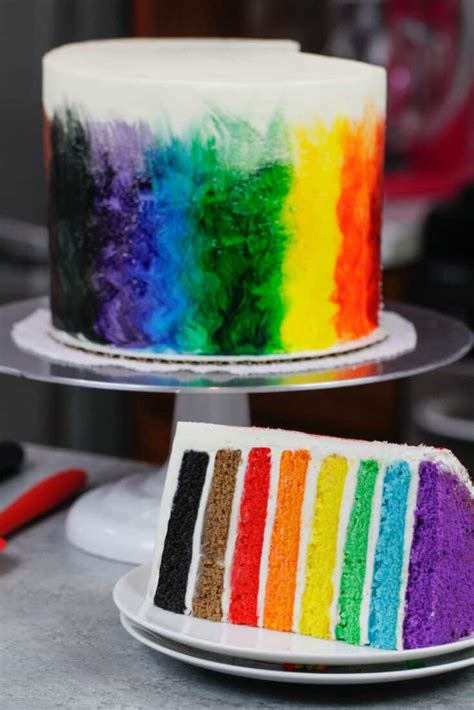 Pride Cake Recipe Rainbow Layer Cake With Fluffy Vanilla Buttercream