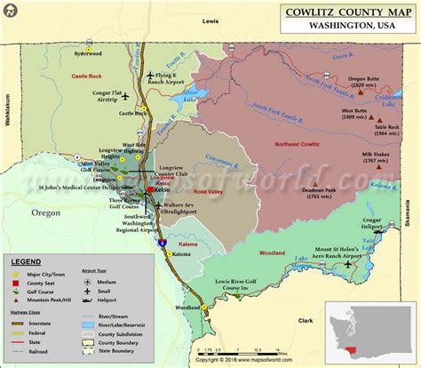 Map Of Cowlitz County Map Map Usa Map