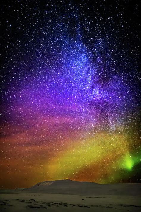 Milky Way And Aurora Borealis Iceland 2 By Arctic Images