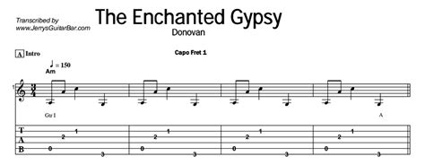 Donovan The Enchanted Gypsy Guitar Lesson Tab And Chords Jgb
