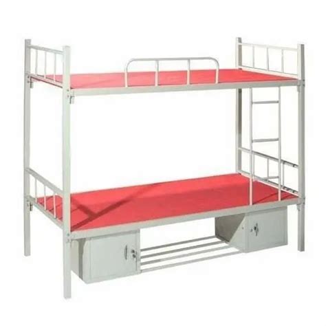 Double Stainless Steel Bunk Bed With Locker Svi 401 Suitable For
