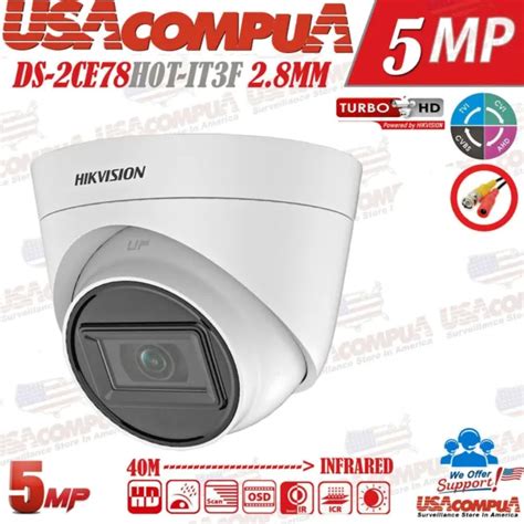 hikvision 5mp dome camera turbohd analog outdoor ir ds 2ce76h0t it3f 2 8mm 54 95 picclick