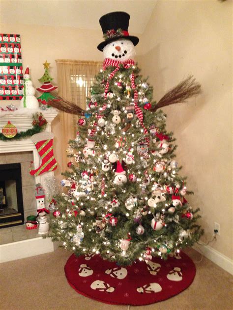 Snowman Christmas Tree Holidays Pinterest Snowman Christmas Trees