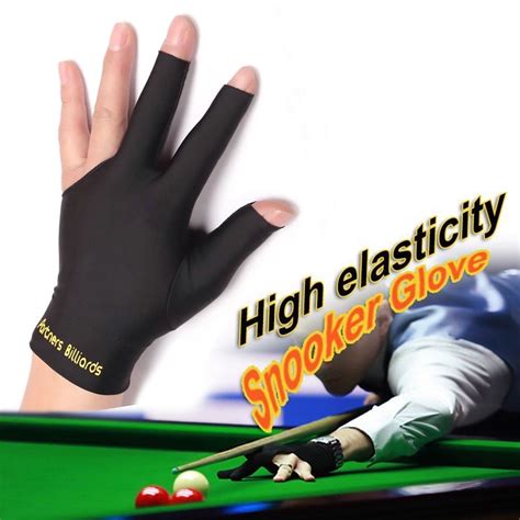 Farfi 1Pc Spandex Snooker Billiard Cue Gloves Pool Left Hand Open Three