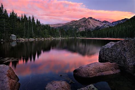 Bear Lake Sunset National Parks Rocky Mountain National Park Rocky