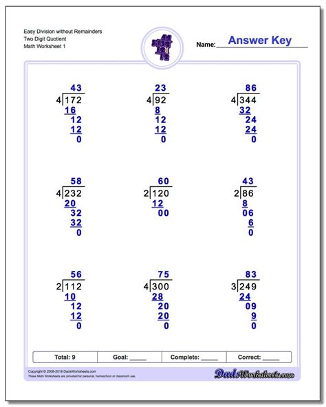 It breaks down a division problem into a series of easier steps. 5th Grade Math Worksheets