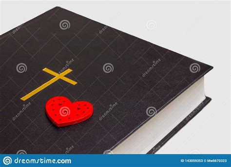 Red Heart In The Bible I Love The Bible Stock Image Image Of Bible