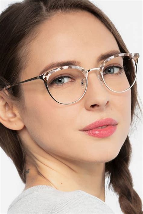 bouquet round floral silver frame glasses for women eyebuydirect eyeglasses for women