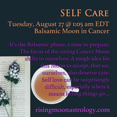 Balsamic Moon In Cancer Self Care Rising Moon Astrology