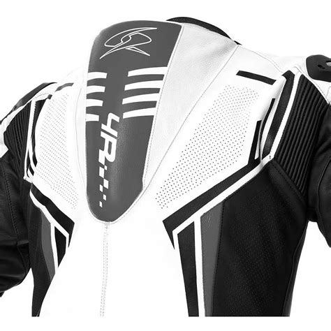 Full Leather Motorcycle Suit Spyke Assen Race 20 White Black For Sale