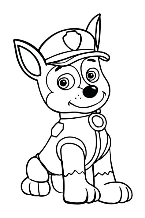 Chase Paw Patrol Coloring Pages - Coloring Home
