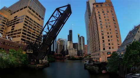Black Metal Bridge Cityscape Building Bridge Chicago Hd Wallpaper