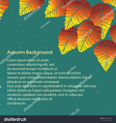Fall Background Gold Autumn Leaves Stock Vector Royalty Free