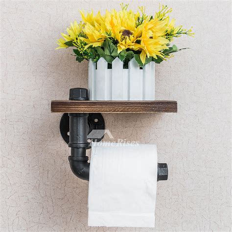 You'd think that a toilet paper holder is just a toilet paper holder right? Unusual Vintage Wooden Rustic Toilet Paper Holder With Shelf