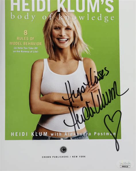 Heidi Klum Signed Heidi Klums Body Of Knowledge Hardcover Book Jsa