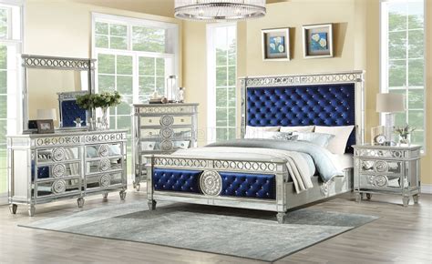 Get the best deals on mirror bedroom furniture sets & suites. Varian Bedroom 26150 in Mirrored Silver by Acme w/Options