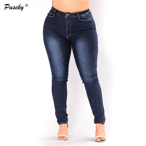 2018 New Fashion Jeans Women Pencil Pants High Waist Jeans Sexy Elastic Skinny Pants Trousers