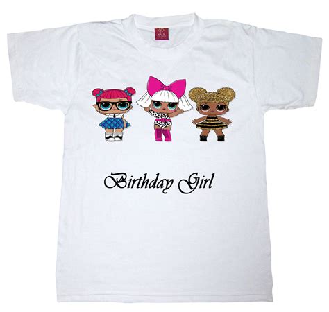 999 Gbp Girls Lol Doll Personalised T Shirt Ebay Fashion