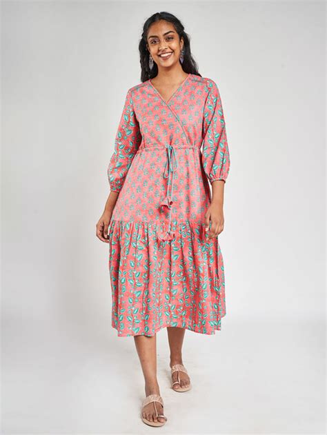 Buy Global Desi Pink Floral Print Dress For Women Online Tata Cliq
