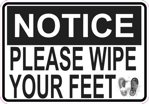 5in X 35in Prints Please Wipe Your Feet Magnet Vinyl Signs Magnetic Sign