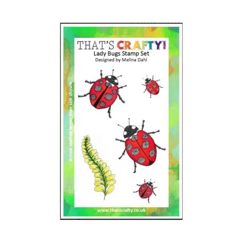 Thats Crafty A6 Clearstamp Lady Bugs Malina Dahl