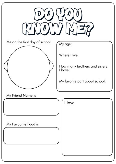 9 Best Images Of Who Am I Worksheets For First Day Of School Who Am I