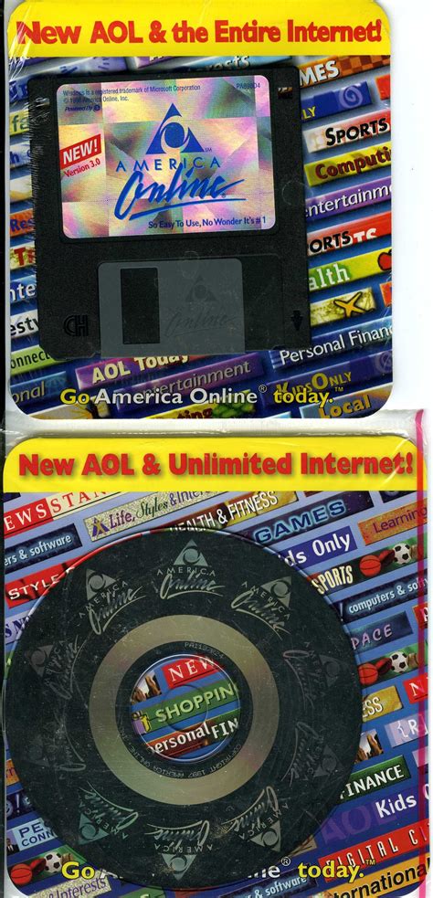 Aol Promotional Disc Collection Ca 1980s 90s Etsy