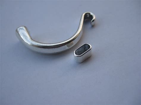 Sets Antique Silver Hook Clasp Half Cuff Bracelet Findings Etsy