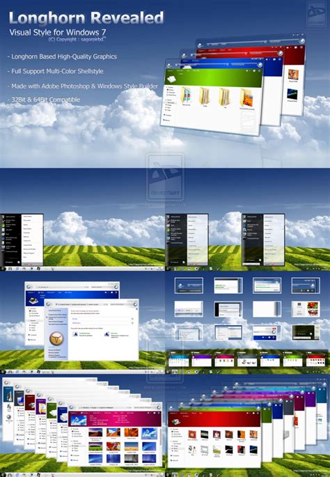 Longhorn Revealed тема для Windows 7