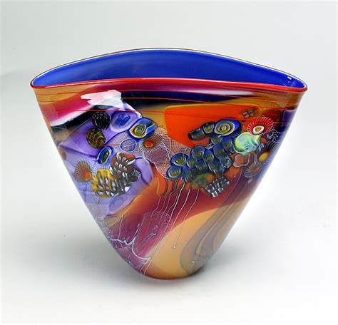 Ruby Sunset Colorfield Vessels By Wes Hunting Art Glass Vessel
