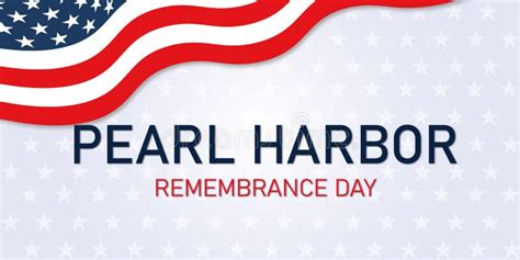 Pearl Harbor Remembrance Day Banner Stock Illustration Illustration