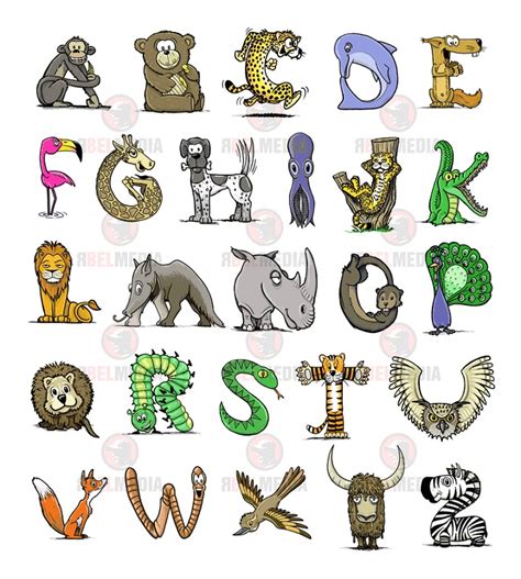 74 Printable Animal Shaped Alphabet Letters Mrsfivecent