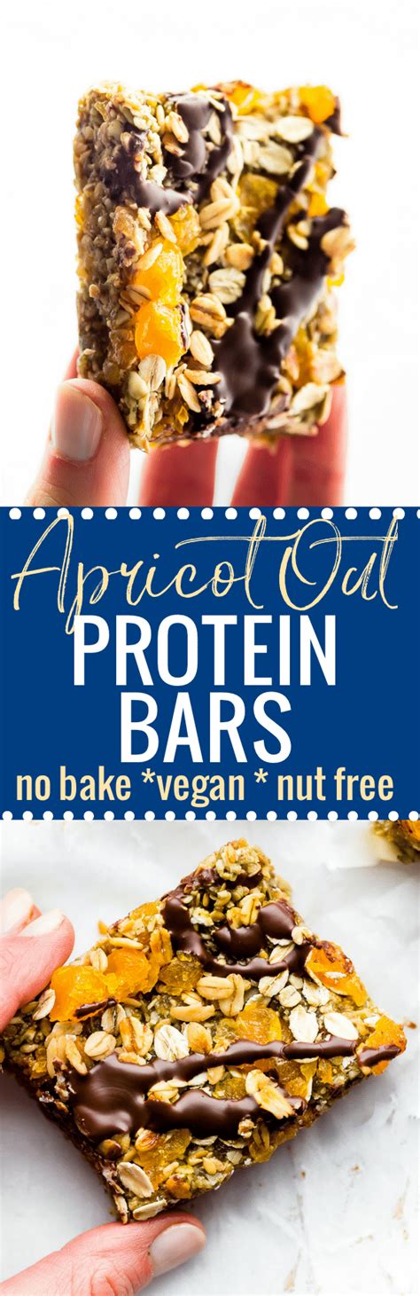 The oats give them a delicious crunch, and the chocolate drizzle gives them the perfect amount of. No Bake Apricot Oat Protein Bars {Nut Free, Vegan}