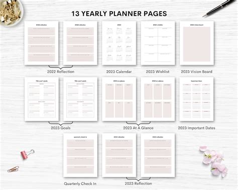 2023 Planner Printable Yearly Planner 2023 2023 Daily Etsy