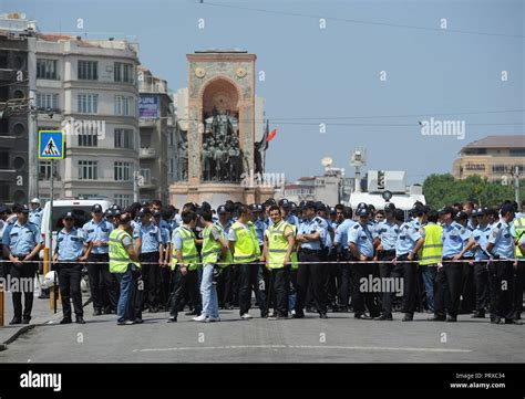 June 16 2013 Istanbul Turkey Turkish Police Deployed In Taksim A