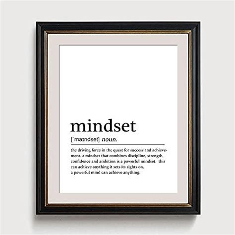 Mindset Definition Office Wall Art Motivational Prints Home
