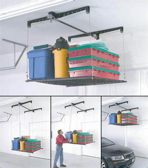 Garage Pulley Overhead Hoist Hanging Storage System Kit Ebay