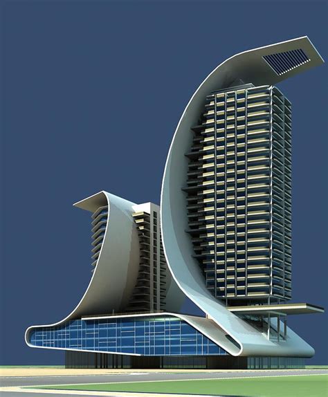 Architecture 510 Hotel Building 3d Model
