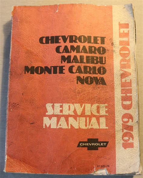 Chevrolet Camaro Malibu Monte Carlo Nova 1979 Service Manual Us