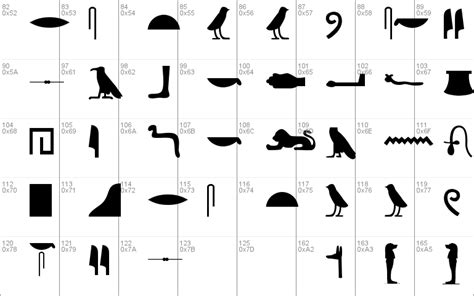 Free Ancient Egyptian Hieroglyphic Font
