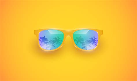 Gafas De Sol Vector Realista En Un Fondo Colorido Ilustración