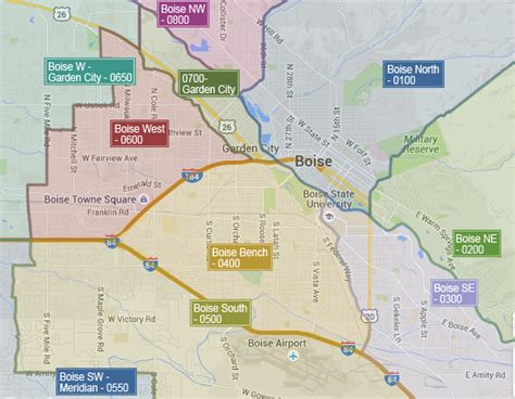 Map Idaho Boise Share Map