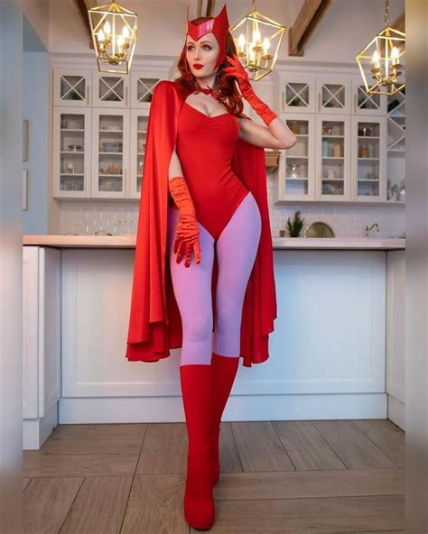 Scarlet Witch Wanda Maximoff By Tniwe Cosplay Halloween Costume Outfits Marvel Halloween