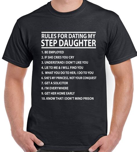 Rules For Dating My Step Daughter Mens Funny T Shirt Fathers Day