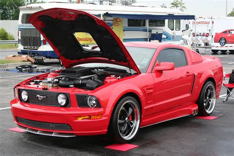 Custom Red Ford Mustang 500s With Side Pipes Charlie J Flickr
