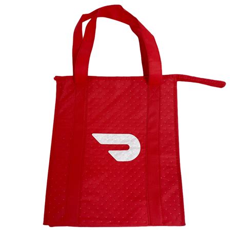 Doordash Red Insulated Reusable Delivery Bag W Zipper